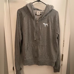 Victoria’s Secret pink zip up hoodie size large